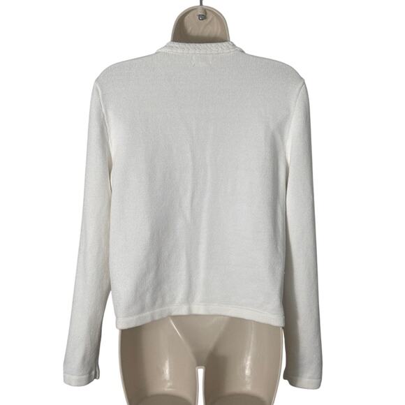 NWT J. Crew Cotton Cardigan Sweater Lady Jacket Ivory CG824 Size M - Picture 2 of 11